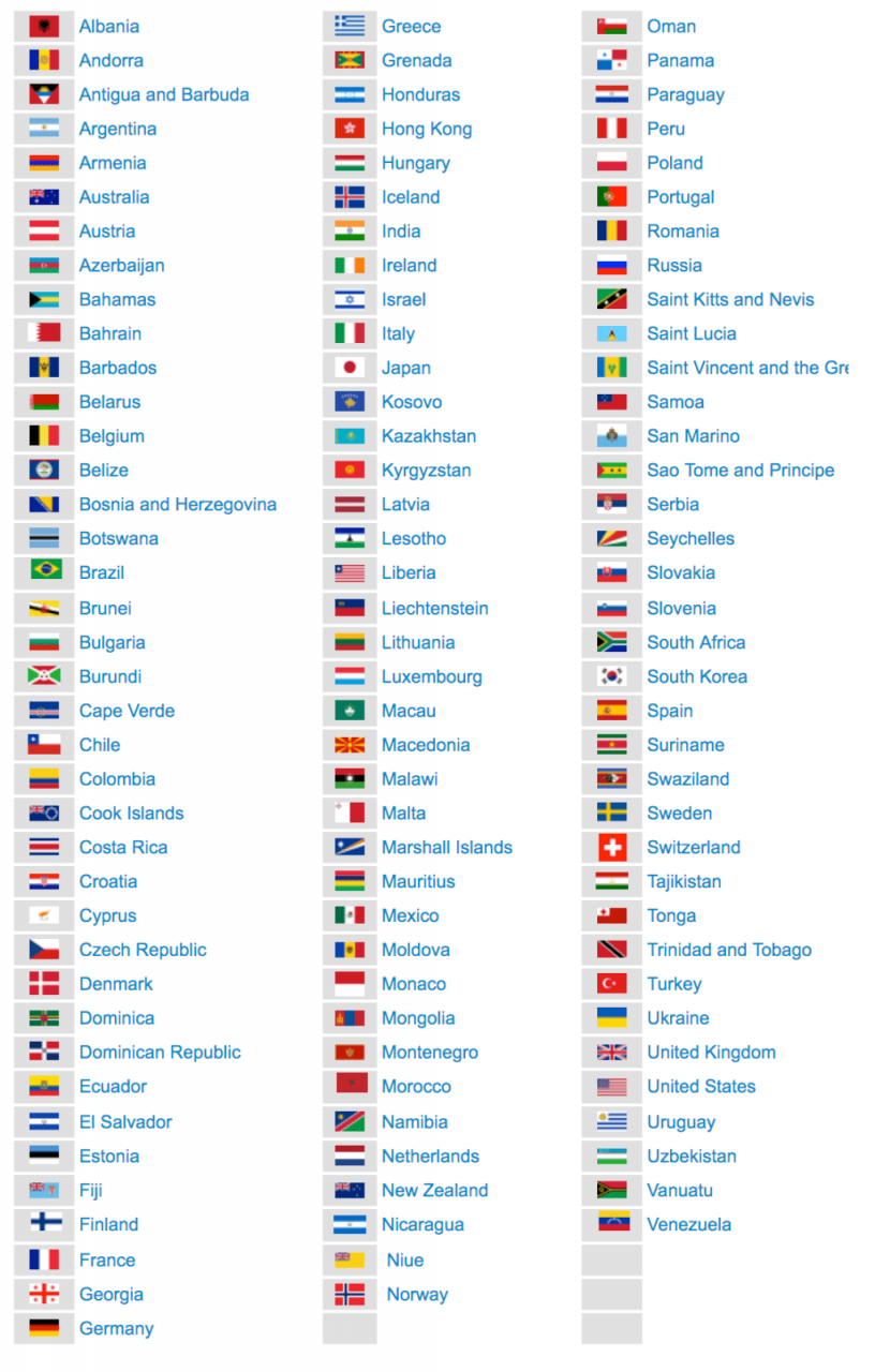海牙公约成员国家列表 